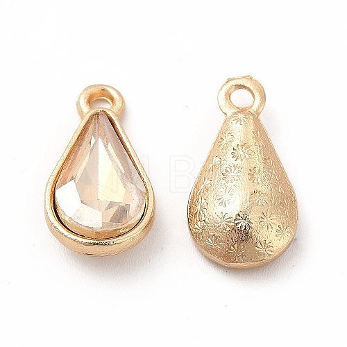 Faceted Glass Rhinestone Pendants FIND-G049-01G-04-1