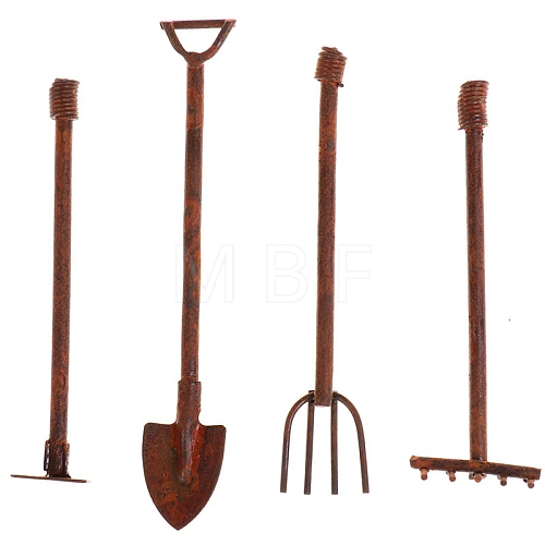Iron Shovels Pitchfork Gardening Tool Set PW-WG38828-01-1