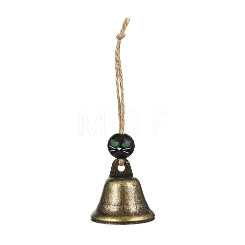 Halloween Iron Bell Hanging Ornaments HJEW-JM02444-1