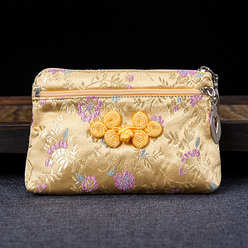 Rectangle Chinese Style Silk Zipper Pouches PW-WG4E159-06-1