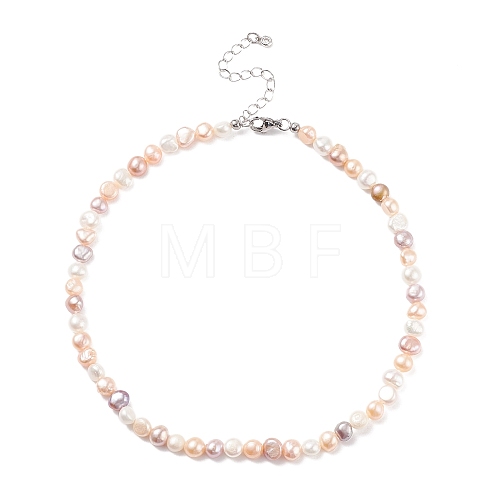 Natural Pearl Beaded Necklace for Women NJEW-JN03899-01-1