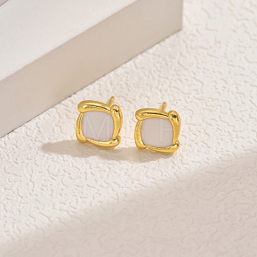 Alloy Square Stud Earrings ON5879-3-1