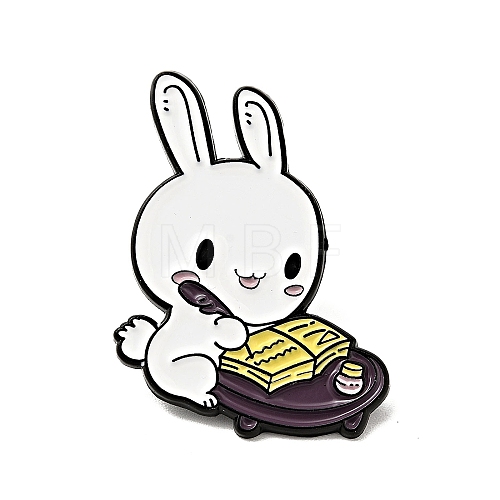 Cartoon Rabbit Enamel Pin JEWB-G017-01EB-02-1