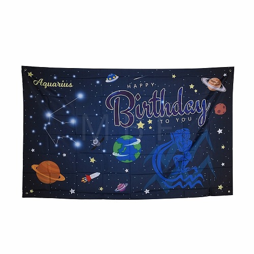 Constellation/Zodiac Sign Polyester Hanging Wall Tapestry AJEW-H108-C10-1