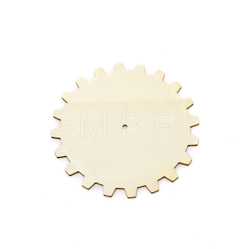 Gear Unfinish Wooden Pieces WOOD-WH0025-10-1