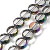 Electroplated Transparent Glass Beads Strands GL-CBA98F0-06C-03-1
