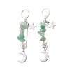 3 Pairs Brass Leverback Earrings EJEW-TA00792-3