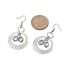 Glass Oval Dangle Earrings EJEW-JE05724-01-3