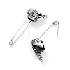 Animal 316 Surgical Stainless Steel Safety Pin Hoop Earrings for Women EJEW-Z050-27AS-2