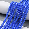 Opaque Solid Color Imitation Jade Glass Beads Strands LS-EGLA-A039-P4mm-D11-4