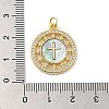 Brass Micro Pave Cubic Zirconia Pendants ZIRC-P110-02G-3