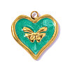 Valentine's Day 304 Stainless Steel Enamel Pendants STAS-OY016-67G-1
