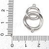Brass Micro Pave Clear Cubic Zirconia Links Connector Charms LS-KK-K413-05P-3