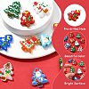10Pcs 10 Colors Christmas Theme Handmade Lampwork Beads LAMP-CJ0002-52-3