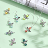 4 Sets Baking Painted Pearlized Glass Pearl Pendants FIND-CA0006-26-4