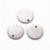 Non-Tarnish 201 Stainless Steel Stamping Blank Tag Pendants STAS-T058-10mm-P-1