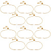10Pcs 1MM Brass Box Chain Slider Bracelet Making MAK-BBC0001-35-7