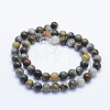 Natural Hawk's Eye Beads Strands G-L478-01-8mm-3