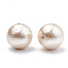 Compressed Cotton Pearl Beads WOVE-S114-14mm-10-1
