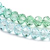 Transparent Painted Glass Beads Strands X1-DGLA-A034-T6mm-A16-4