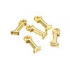 Golden Plated Alloy Letter Pendants X-PALLOY-J718-01G-I-2