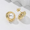 Brass Stud Earrings EJEW-R016-18G-5