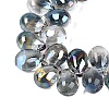 Electroplate Baking Paint Transparent Glass Beads Strands GL-N005-02A-C09-3
