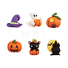 30Pcs 6 Style Resin Cabochons Halloween Theme RESI-CJ0001-194-3