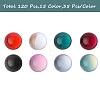 120Pcs 8 Colors Transparent Glass Cabochons GLAA-SZ0001-38-3
