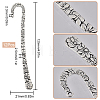 12Pcs Tibetan Style Alloy Bookmark Findings with Hole PALLOY-SC0004-31-2