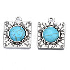 Synthetic Turquoise Pendants PALLOY-N157-027-2