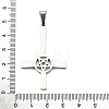 304 Stainless Steel Saint Peter's Cross Pendants STAS-R171-06P-3