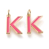 Brass Enamel Pendants KK-R139-K-2