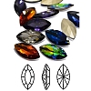 Faceted Horse Eye Glass Pointed Back Rhinestone Cabochons RGLA-A011-13x27mm-SM-1