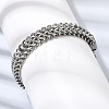 201 Stainless Steel Diamond-Cut Wheat Chain Bracelets for Men STAS-T077-07P-3