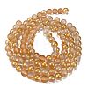 Frosted Transparent Glass Bead Strands X1-GLAA-P065-8mm-02-5