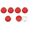 3 Pairs Brass Enamel Cufflinks BUTT-GL0001-09C-1
