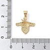 Brass Micro Pave Clear Cubic Zirconia Pendants KK-I712-56A-G-3