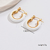 Real 18K Gold Plated 304 Stainless Steel Hoop Earrings LR9688-3-3