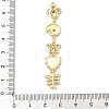 Brass Micro Pave Clear Cubic Zirconia Big Pendants KK-B176-02G-04-3