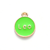 Alloy Enamel Pendants ENAM-S124-01B-06G-3