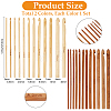 2Bags 2Colors Carbonized Bamboo Knitting Needles TOOL-CL0001-09-2