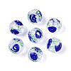 Handmade Foil Lampwork Beads Strands FOIL-T008-05F-2