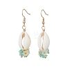 Natural Mixed Cowrie Shell Dangle Earrings EJEW-JE06858-3