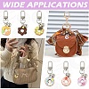 8Pcs Resin & 304 Stainless Steel Bell Pendant Decorations HJEW-YW00345-6