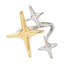 Star Brass Open Cuff Rings for Women RJEW-B062-14GP-2