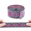 Ethnic Style Embroidery Polyester Ribbon SRIB-WH0007-02A-3