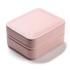 Rectangle PU Imitation Leather Jewelry Storage Zipper Boxes PAAG-PW0003-04B-3