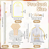 Glass Pearl Bracelets and Hair Tie and Acrylic Alligator Hair Clips Sets SJEW-OC00002-2