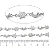 Hammered 304 Stainless Steel Moon & Star Link Chains SA-CBA21A8-01P-01-2